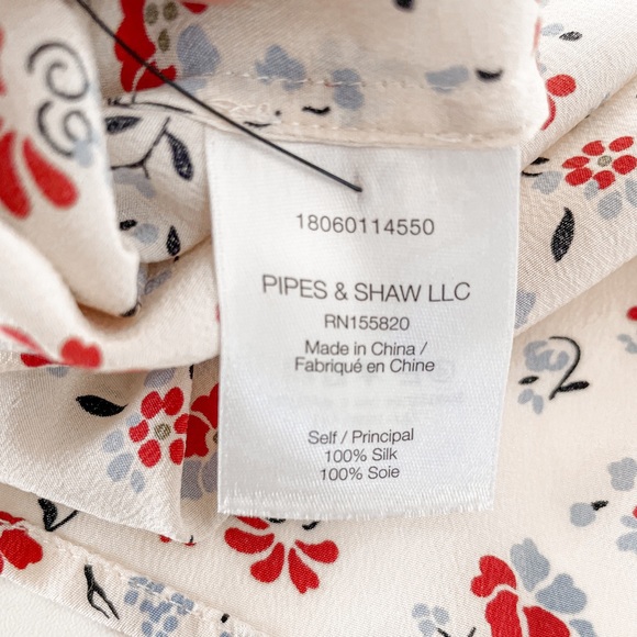 Veronica beard Howell Floral Print Silk Ruffle Blouse Top size 0 - Picture 7 of 12